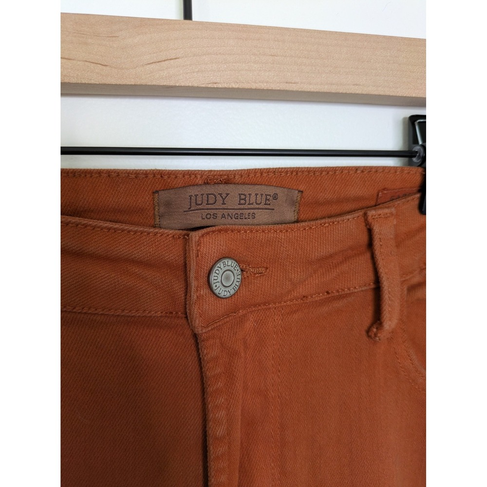 Judy Blue Rust Orange Wide Leg Jeans Size 11/30 - Picture 2 of 8
